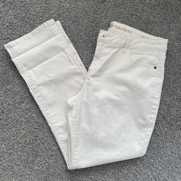 Simply Vera Vera Wang Pants - Simply Vera by Vera Wang capri pants, women’s white roll cuff, 12, like new​​